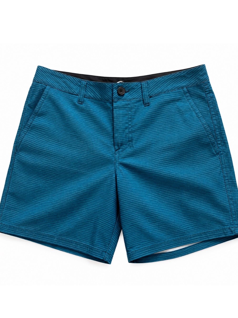 Quiksilver Teal Striped Flat Front Men's Shorts